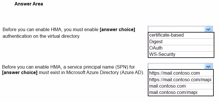 Exam MS-201 Question 7