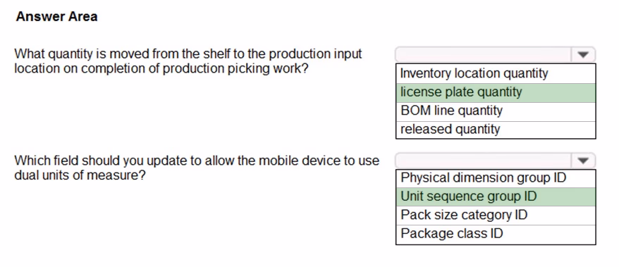 Exam MB-320 Question 43