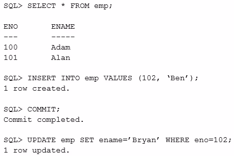 Exam 1z0-052 Question 9