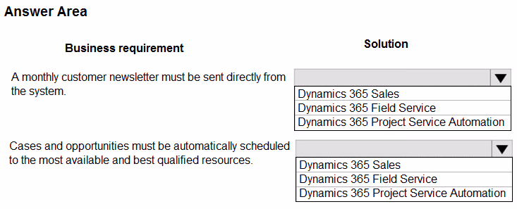 Exam MB-600 Question 8