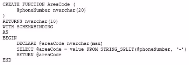 Exam 70-761 Question 9