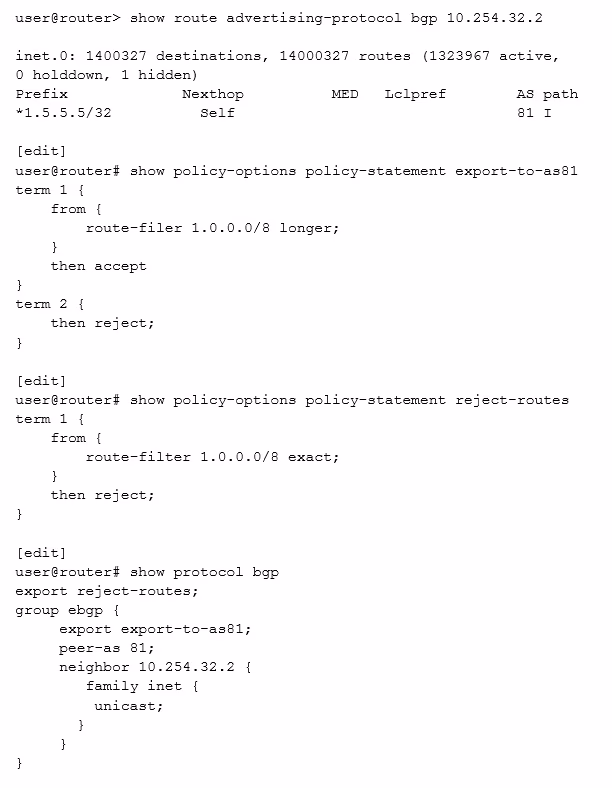 Exam JNCIP-ENT Question 7