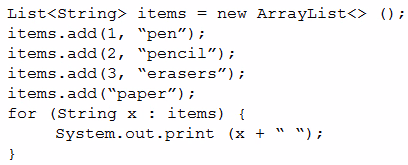 Exam 1z0-811 Question 9