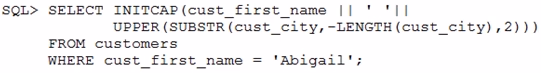 Exam 1z0-061 Question 7