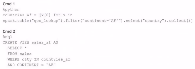 Exam Certified Data Engineer Professional Question 9