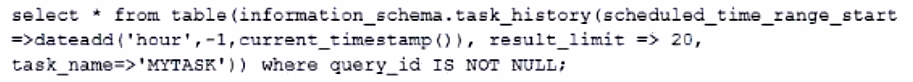 Exam SnowPro Advanced Data Engineer Question 9