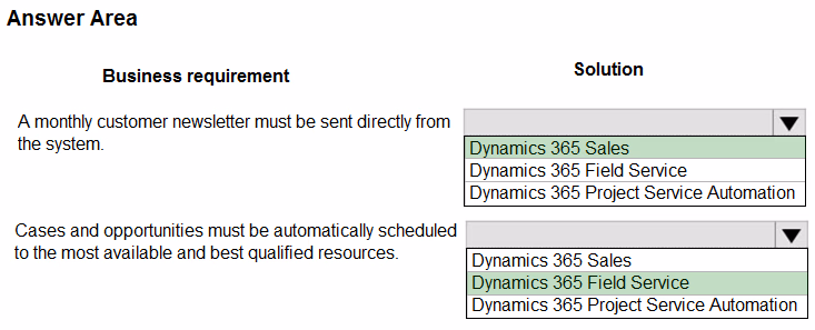 Exam MB-600 Question 8