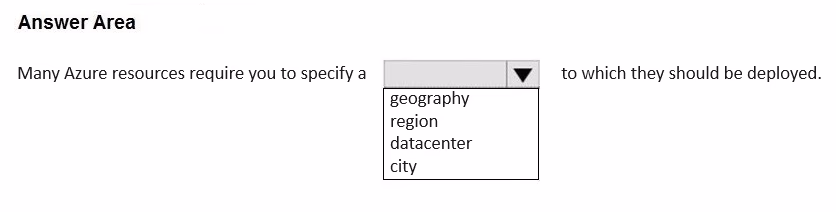 Exam AZ-900 Question 459