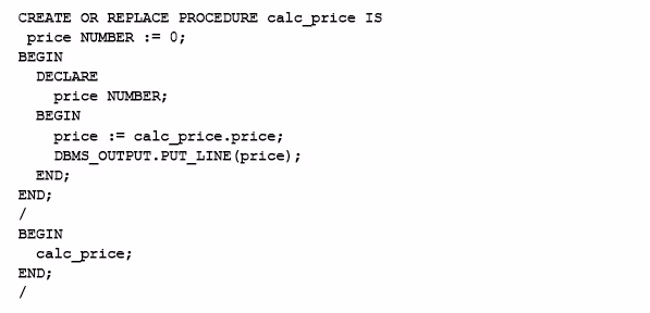 Exam 1z0-149 Question 9