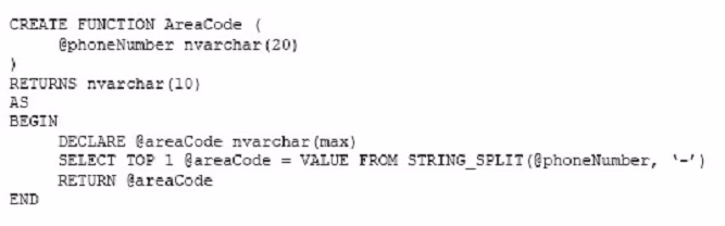 Exam 70-761 Question 8